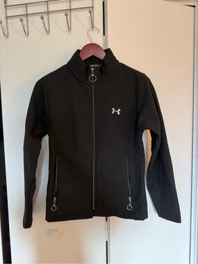 Under Armour Women's Black Full-Zip Utility Jacket with Ring Zippers